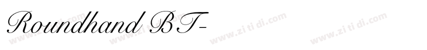 Roundhand BT字体转换